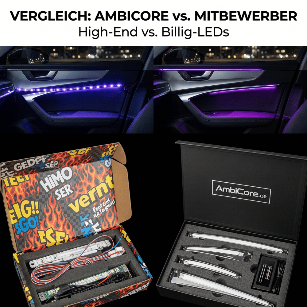 Vergleich: Ambicore LED-Lichtsets vs. Mitbewerber